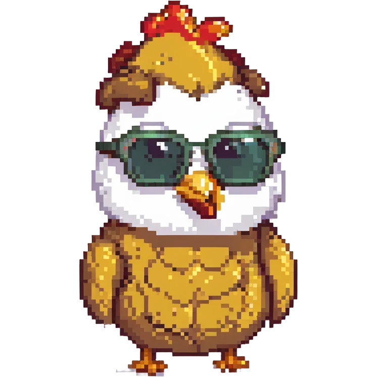chicken nugget with sunglasses emoji