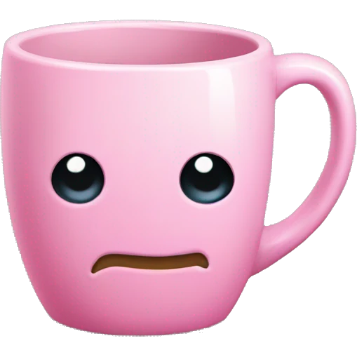 A cute pink mug emoji