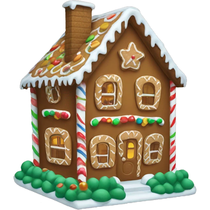 gingerbread house emoji