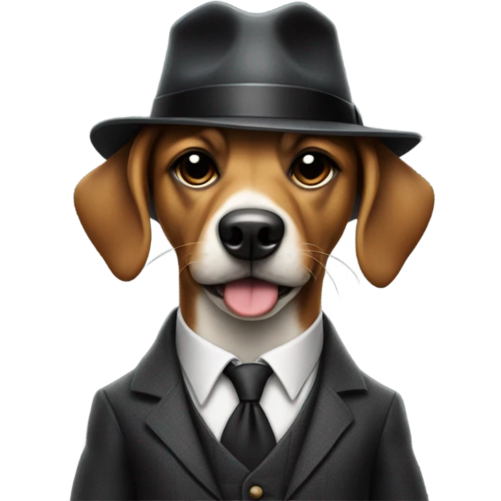 Gangster dog emoji