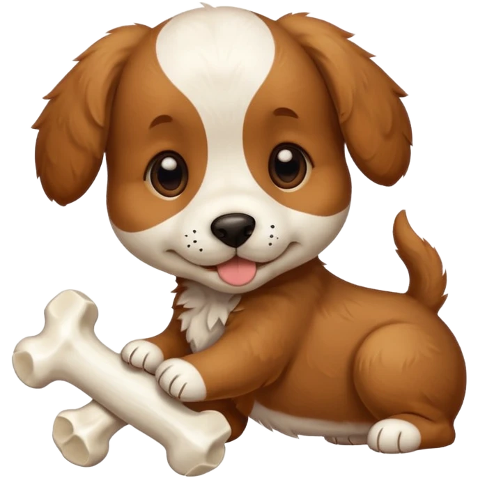 puppy with bone emoji