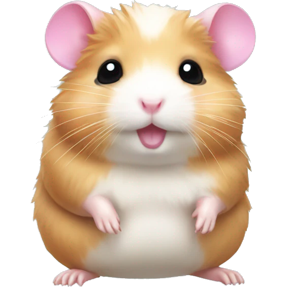 Hamster with pink bow  emoji