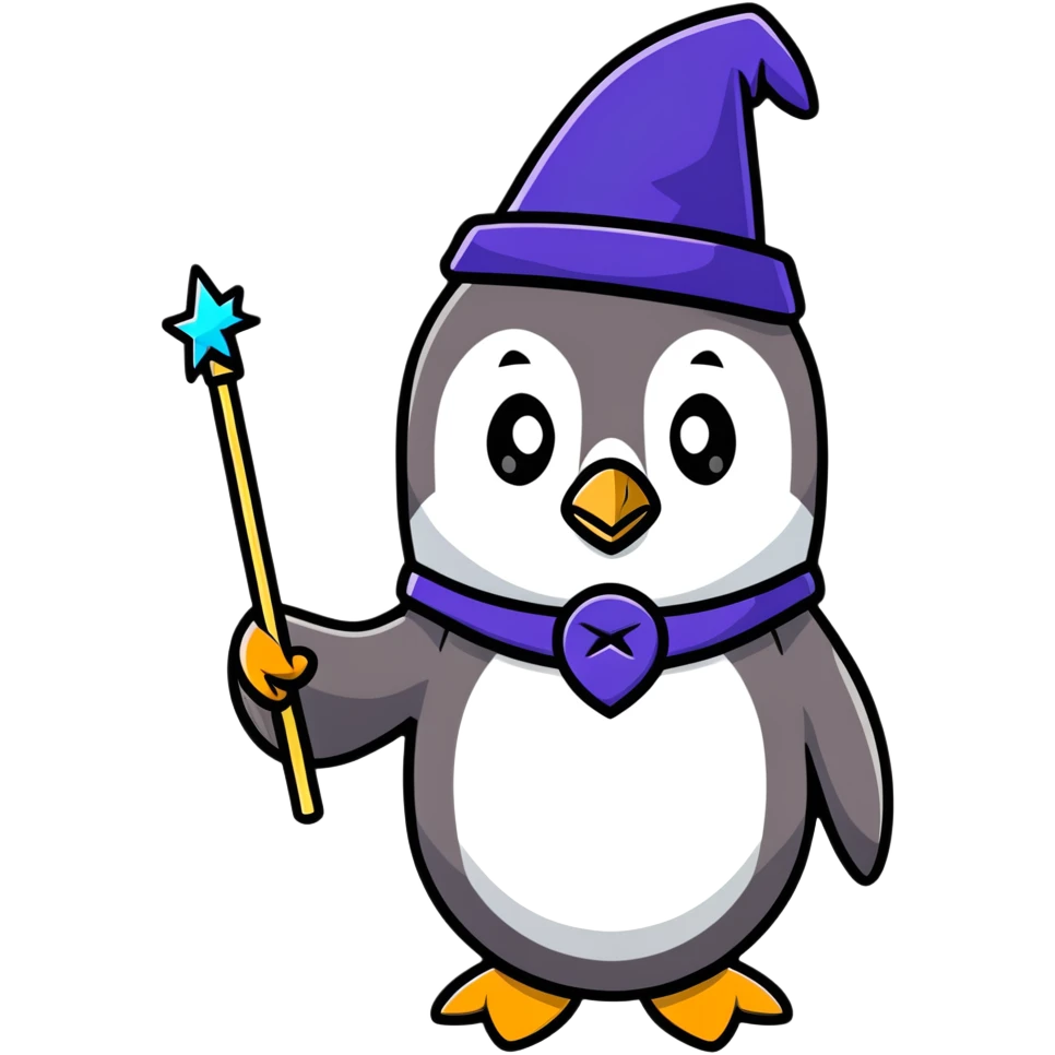 penguin wizard emoji