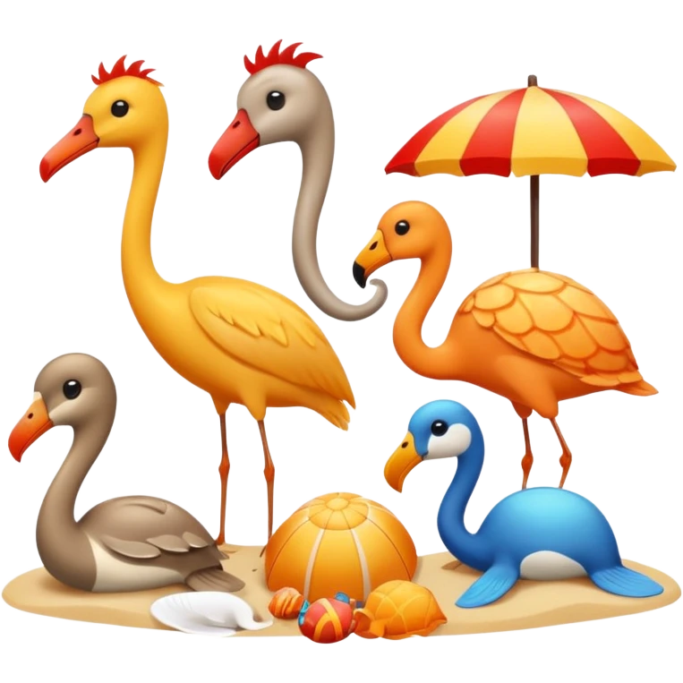 Beach animals classy emoji