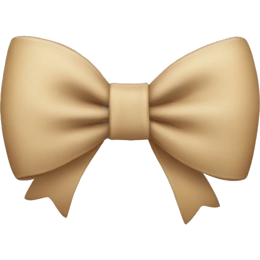 beige bow emoji