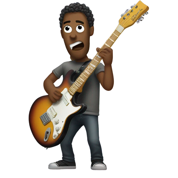 Crackhead shredding guitar emoji