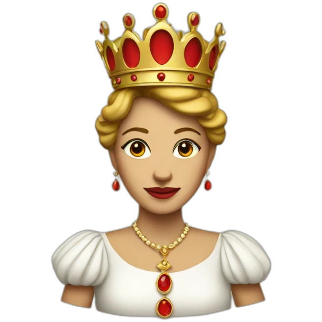 Queen with red emoji