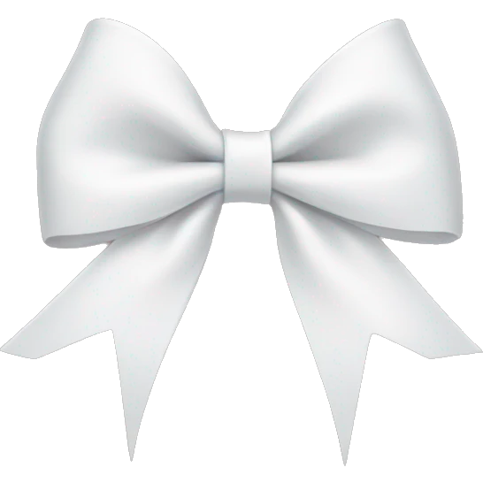 A white coquette bow emoji