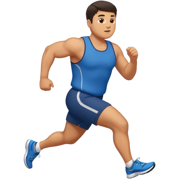 create a stocky man running towards me emoji