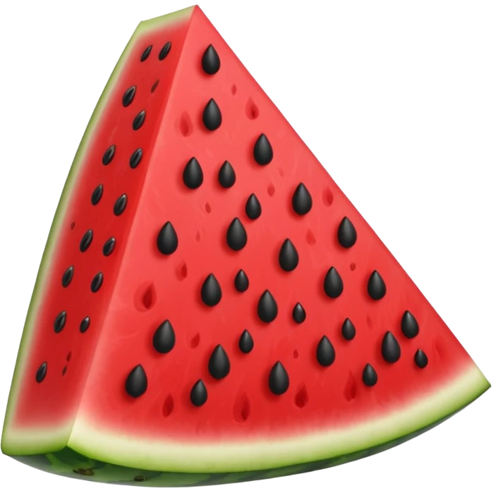 Cartoon Watermelon triangle one slice small seet emoji