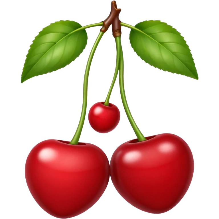 two cherries connecting together emoji