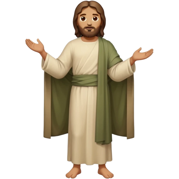 fullbody, head-to-toe, Jesus's apostle Thomas, normal emoji style, different pose emoji