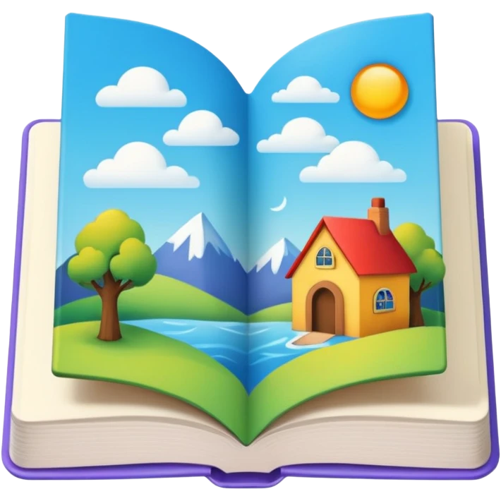 a story picture foldable book emoji