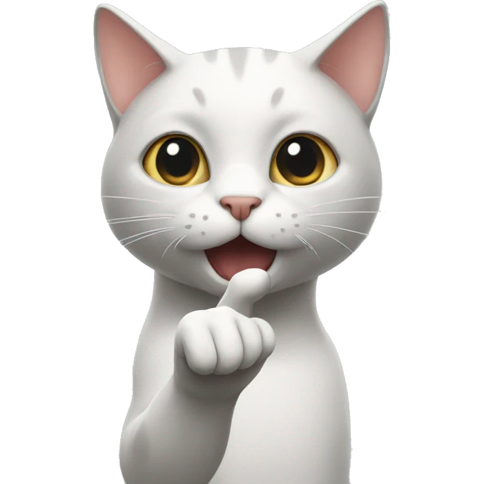 cat flipping you off emoji