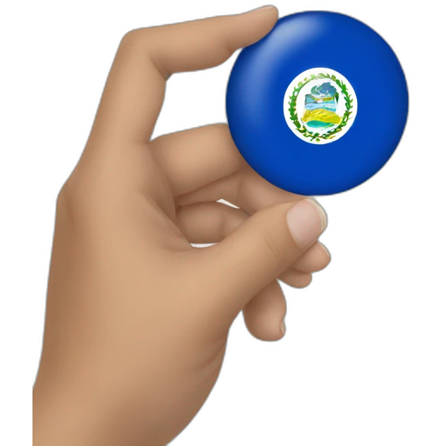 El salvador-flag-in-my-hand emoji