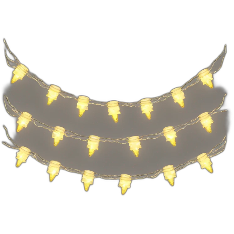 Christmas lightning garland emoji