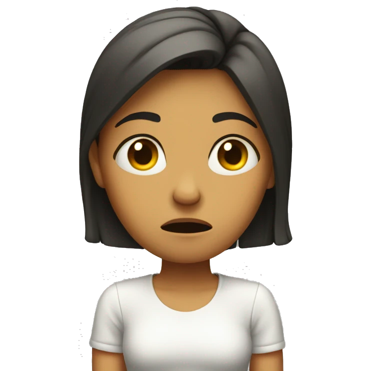 dissatisfied girl emoji