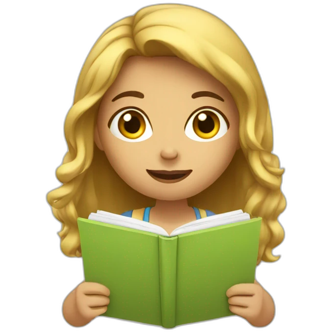 Girl studying emoji