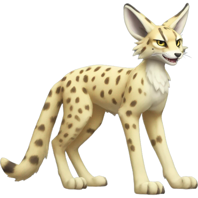 Epic Sergal-Serval-Vernid full body emoji