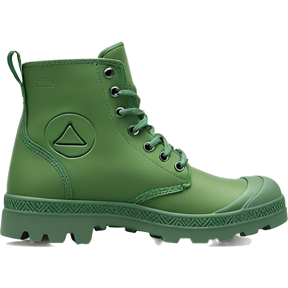 Original Palladium pampa Mens Low Boot Green Low Under Heels emoji