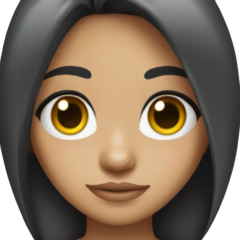 Pretty hispanic girl with big eyes and black hair emoji