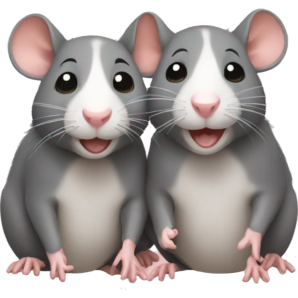 Three rats emoji