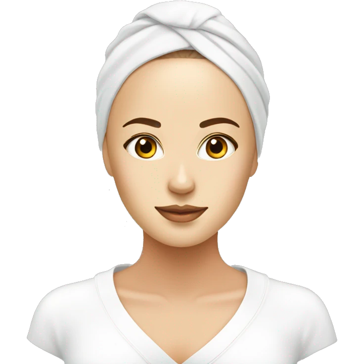 SPA, face mask, relax, girl, white girl emoji