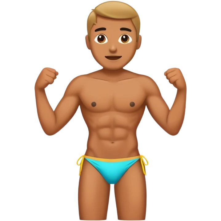Man wearing bikini emoji