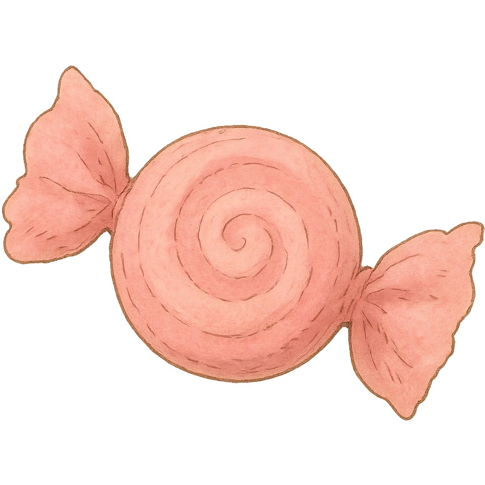 pink candy, soft and whimsical emoji