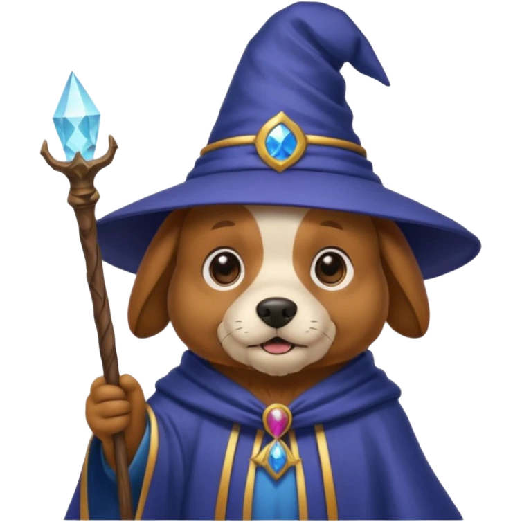 Dog wizard emoji