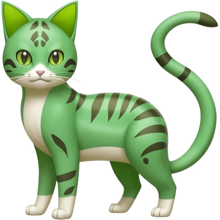 Sprigatito-Floragato-Meowscarada-Pokémon-Fakémon-hybrid-fusion-creature (full body) emoji