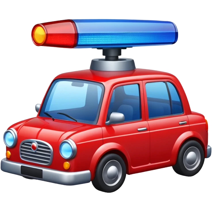 Siren Light on a car top  emoji