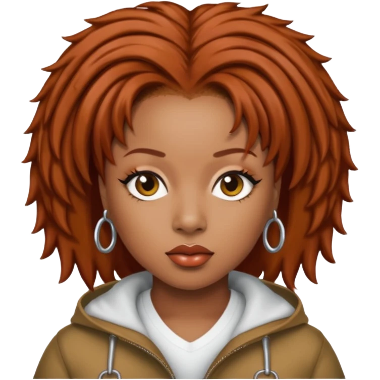 Da Brat with auburn hair emoji