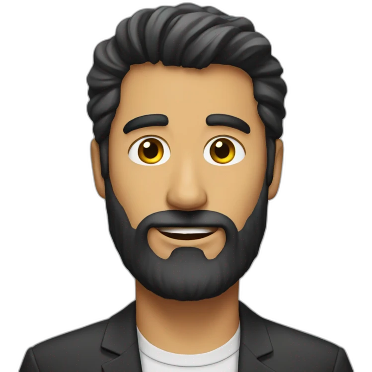 TV-Host-dark-beard emoji