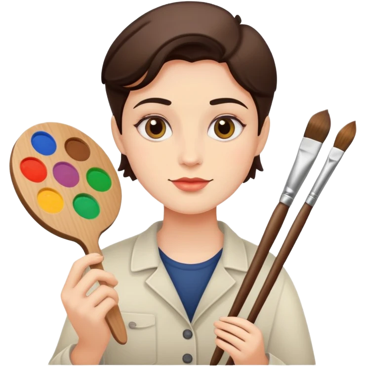 artist with palette and brushes emoji