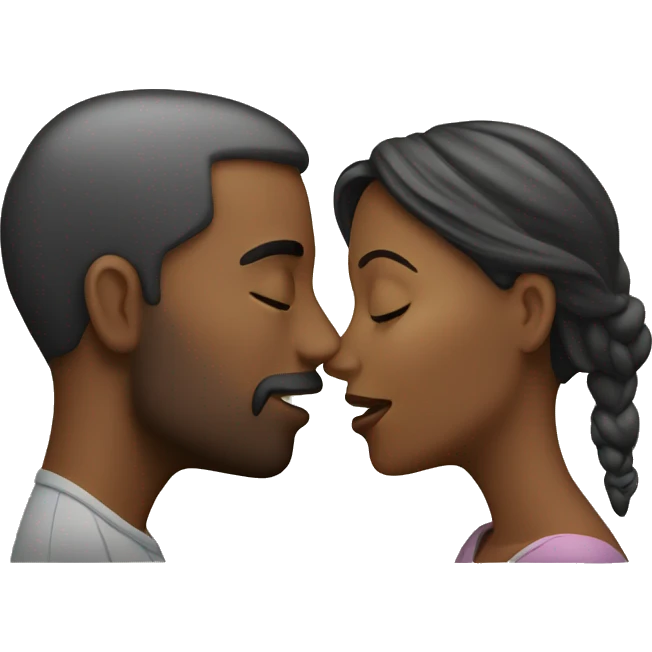 Man and woman kissing emoji
