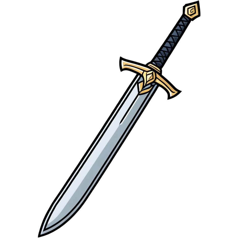 silver sword emoji