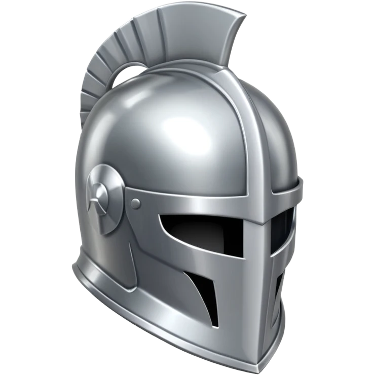 shiny glossy knight metal helmet emoji