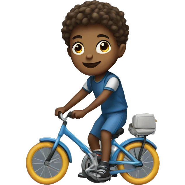 Kid with bicycle emoji