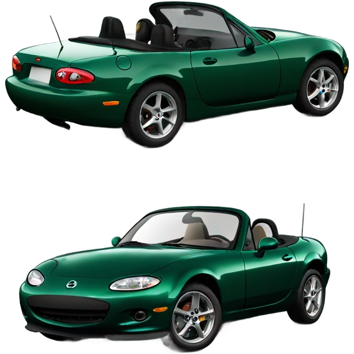 British racing green Mazda Miata  emoji