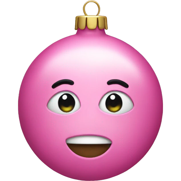 Pink holiday ornament   emoji