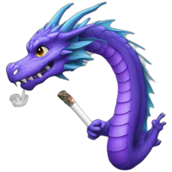 Dragon fume cigarette emoji