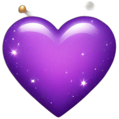 Purple heart with sparkles  emoji