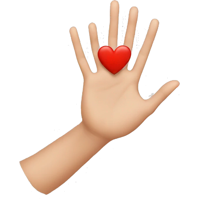 hand heart emoji