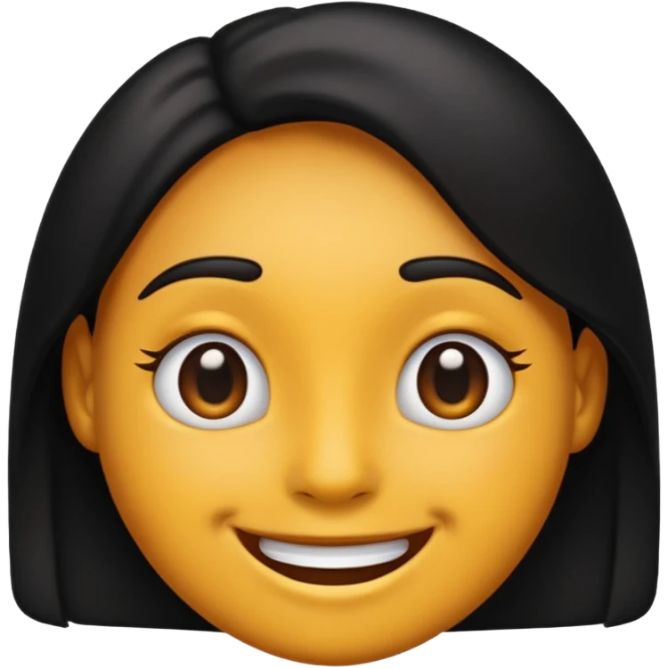 Black and smilying emoji, remove frackles emoji