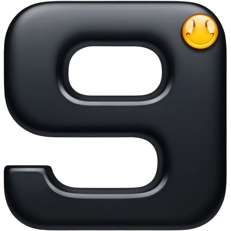 letters BLK in black color emoji