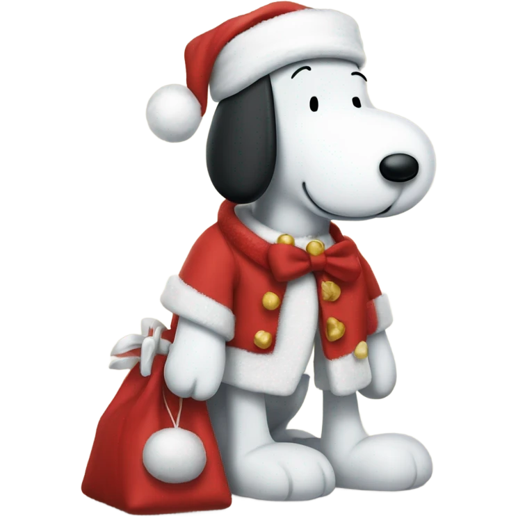 snoopy vestito da babbo natale emoji