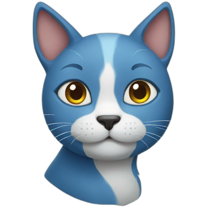 Blue cat emoji
