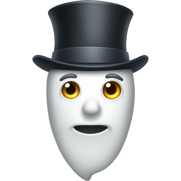 a smart ghost with a handsome face emoji