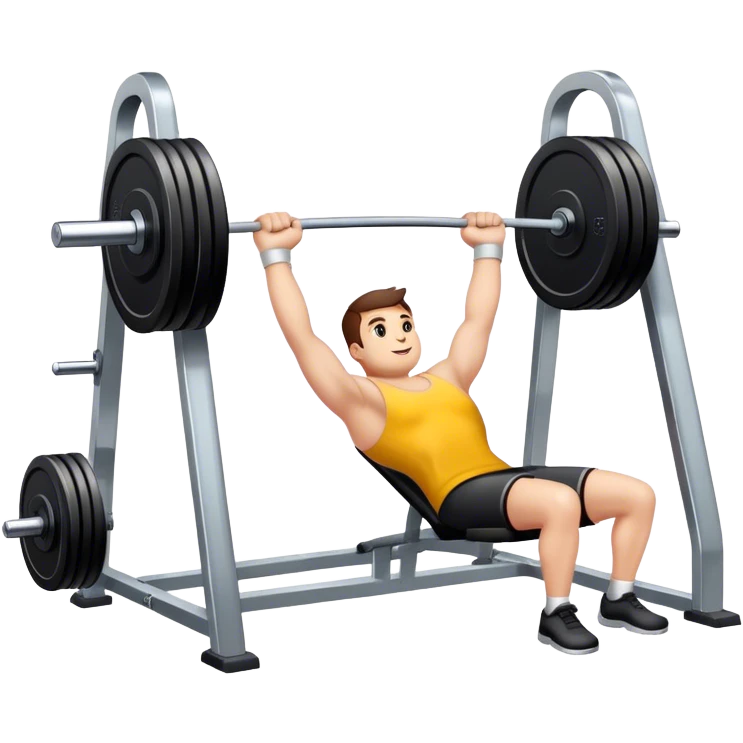 Weight lifting machine exercise emoji